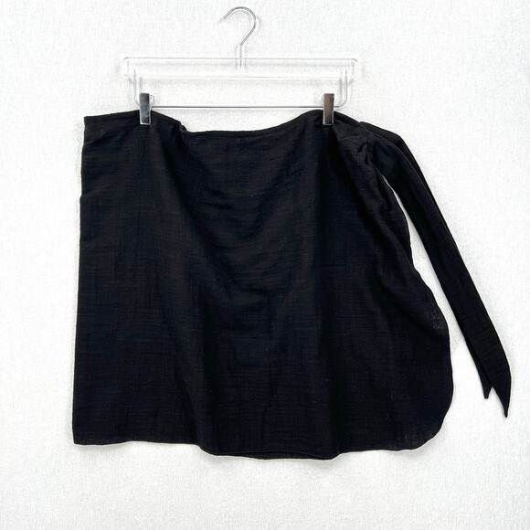 PHIE COLLECTION The Verano Short Sarong Womens Medium Black Beachwear Wrap Skirt - Picture 10 of 15